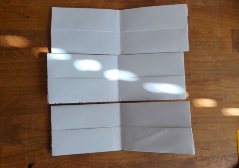 Back of blank origami paper wallets