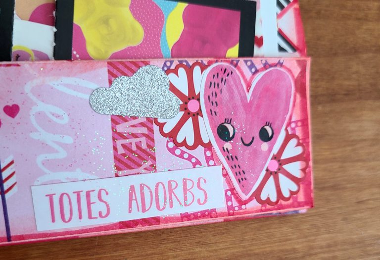 Sticker collage in valentines wallet 2