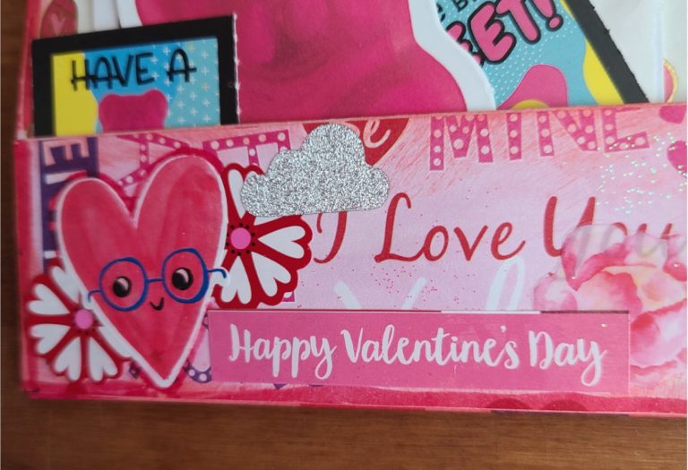 Sticker collage in valentines wallet 1